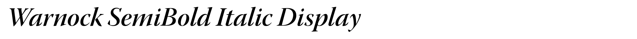 Warnock SemiBold Italic Display image